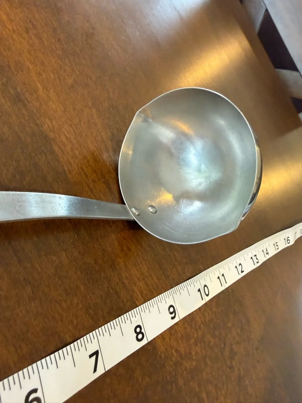 Vintage ACE Stainless Steel Ladle Wood Handle USA